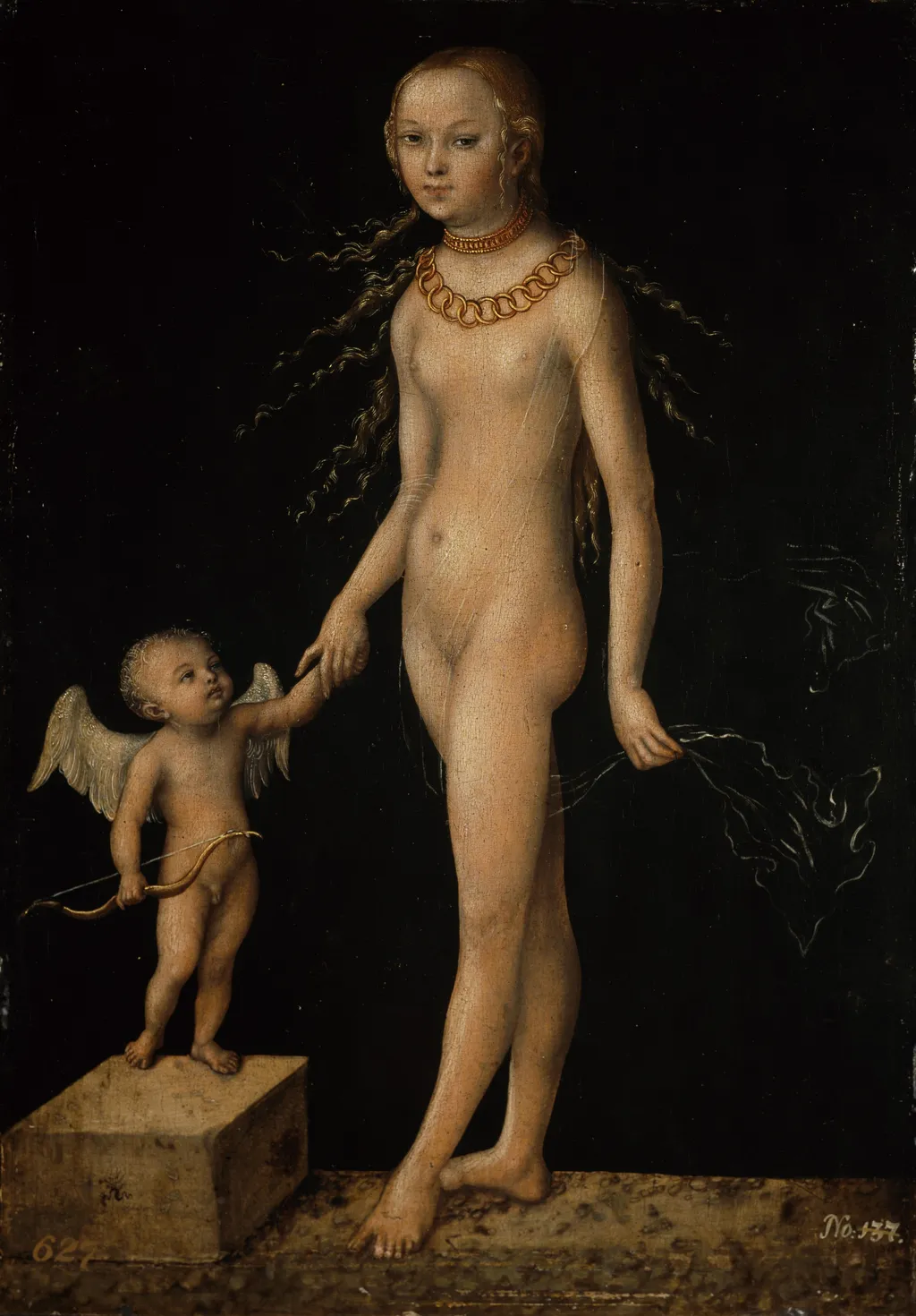 Venus and Cupid, by Lucas Cranach the Elder, paint, 1537