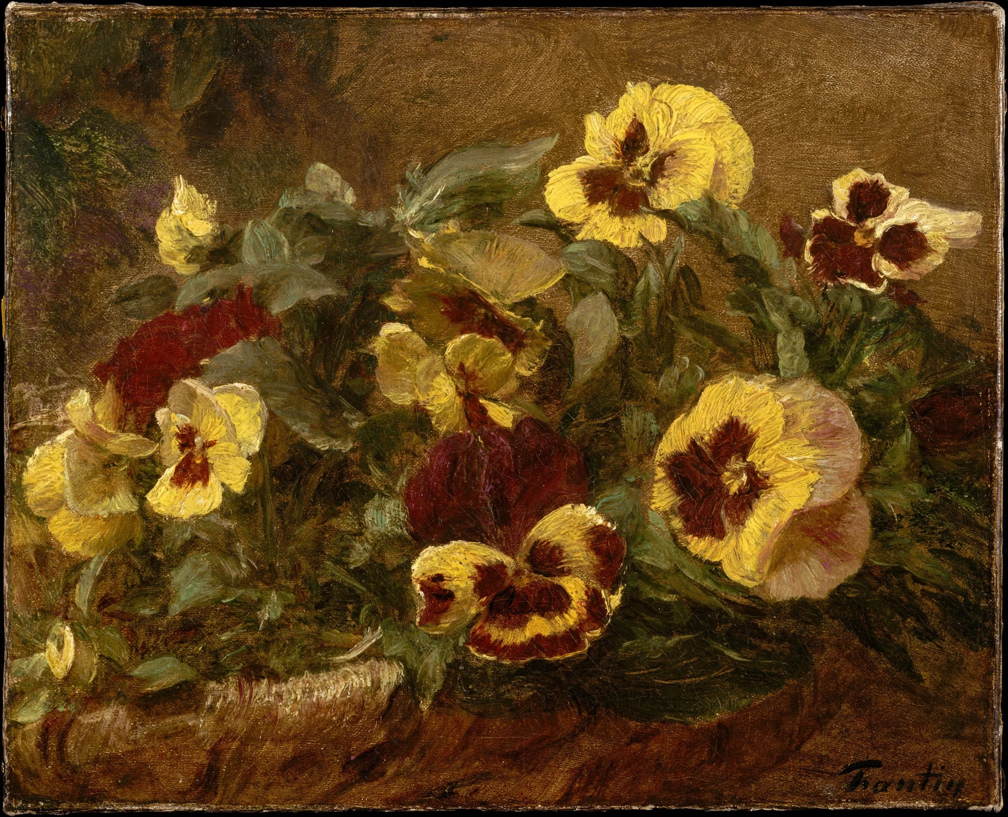 Pansies, detail