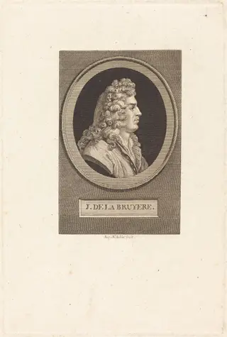 Jean de La Bruyere, by Augustin de Saint-Aubin, ink, 1805