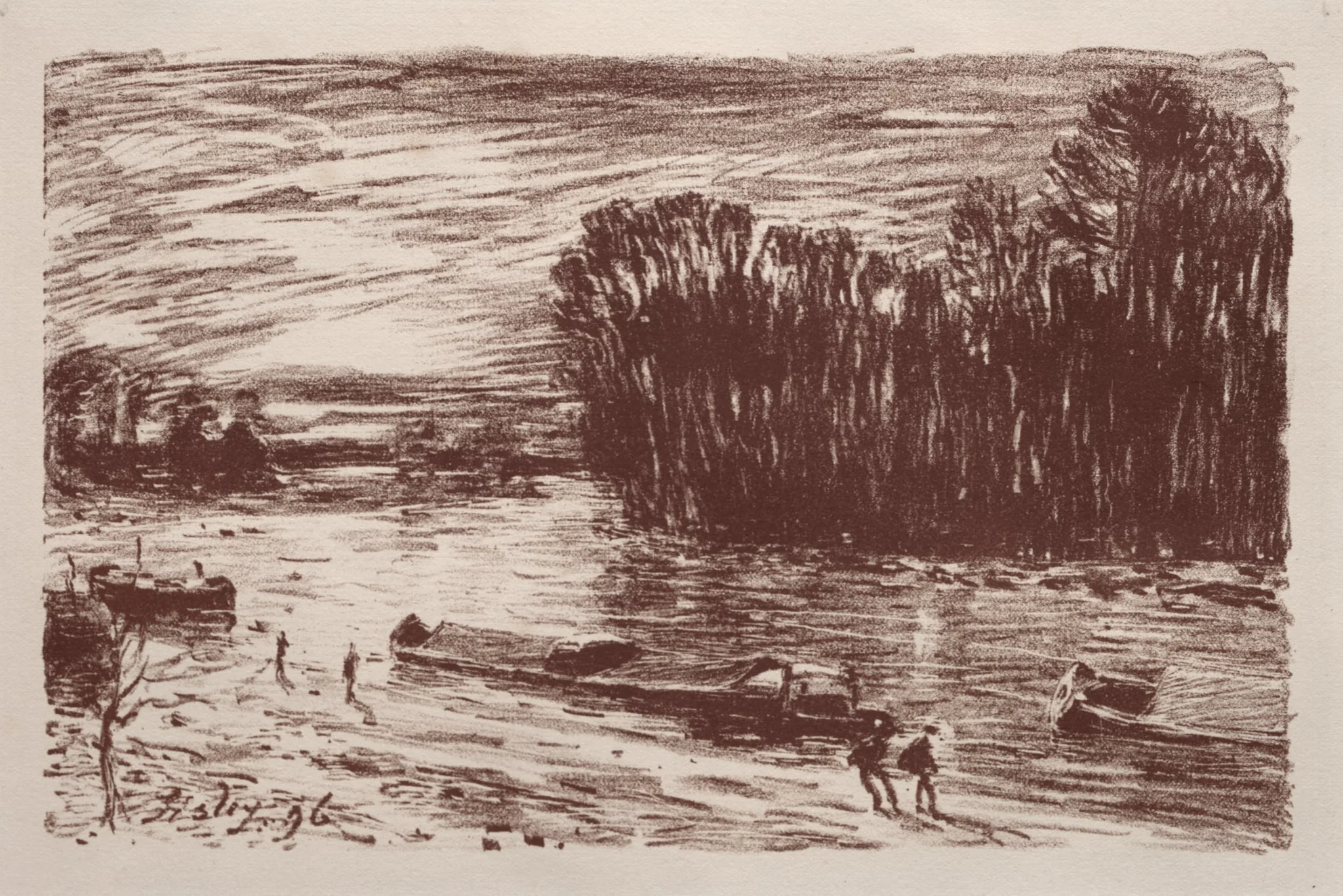 On the Banks of the Loing, detail