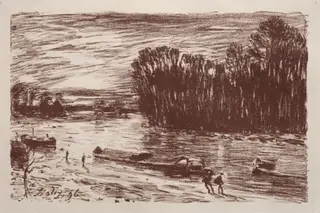 On the Banks of the Loing, by Alfred Sisley, 1896