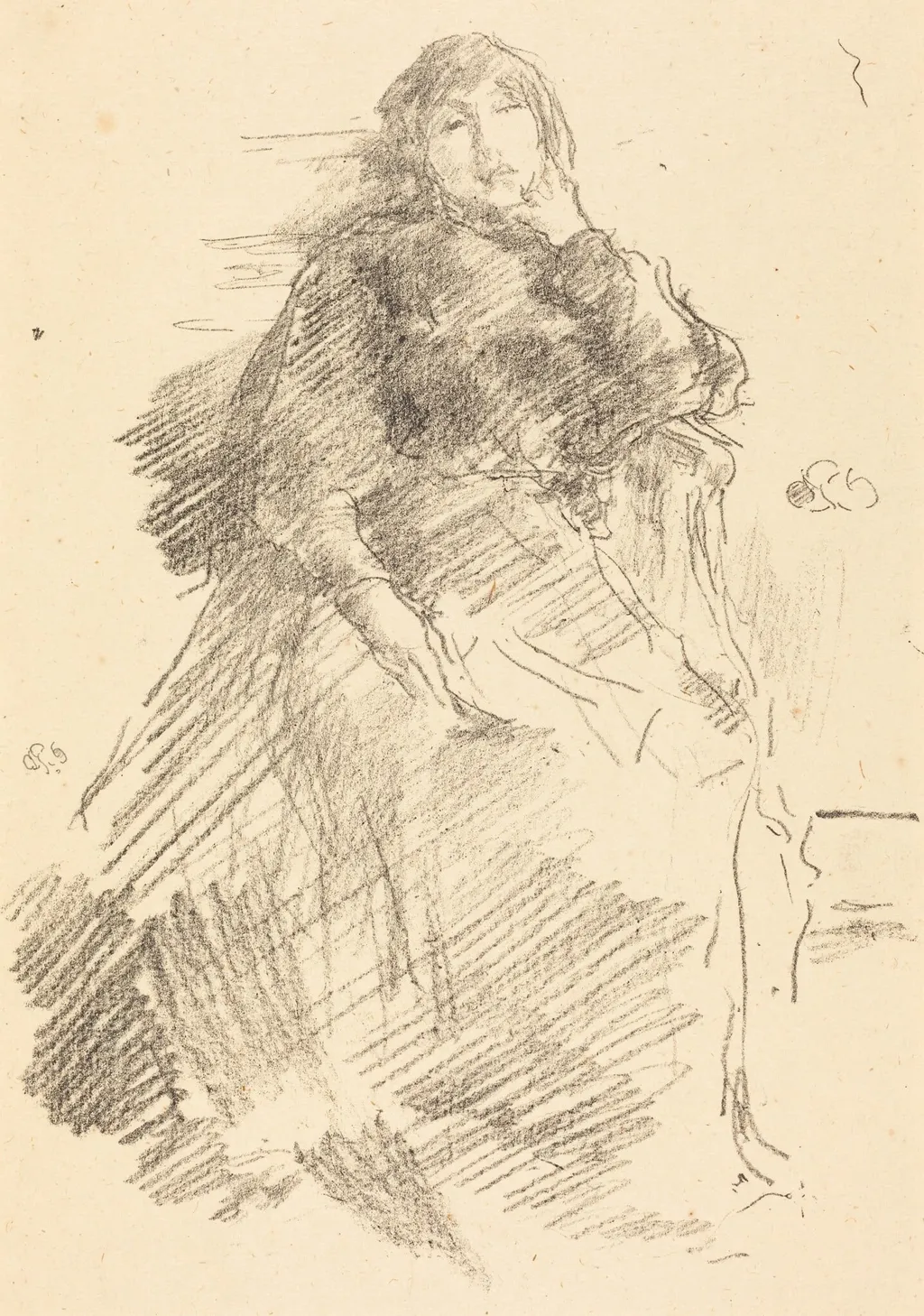 La Belle Dame Paresseuse, by James McNeill Whistler, ink, 1894