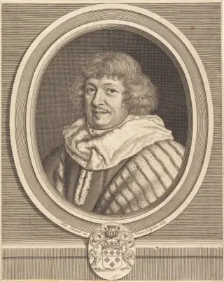 Rene, Marquis de Maisons, by Robert Nanteuil, ink, 1653