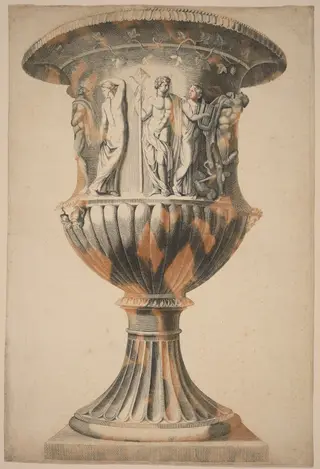 Borghese Vase, by Johann Teyler, ink, 1691