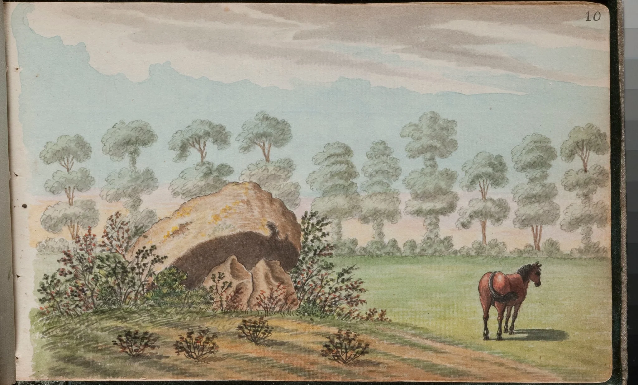 View of a cromliach [cromlech] on the lands of Loughlins town, 7 miles from Dublin [...], detail