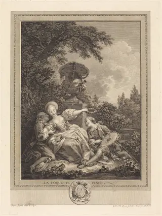La coquette fixee, by Jean Dambrun, ink, 1776