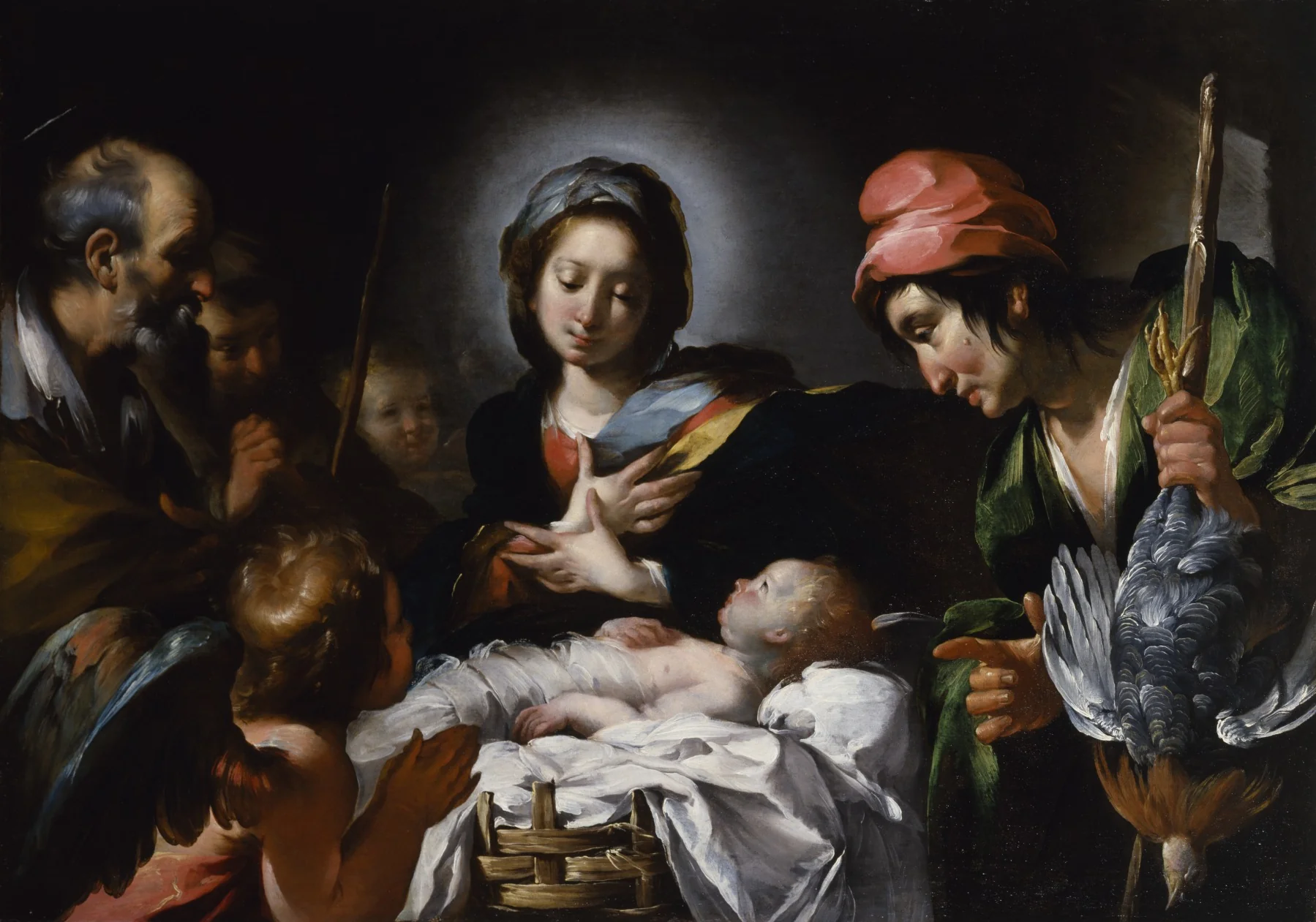 The Adoration of the Shepherds, detail