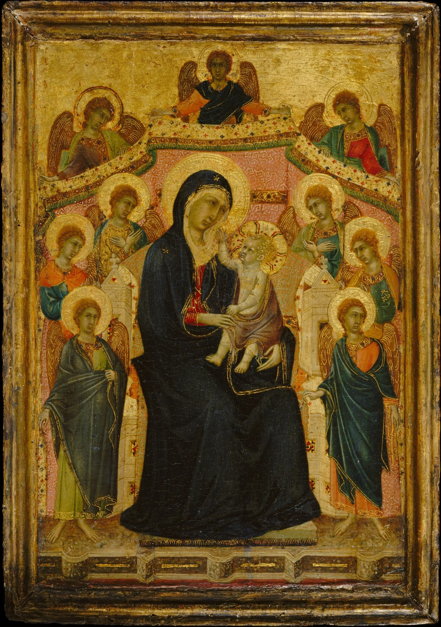Madonna and Child with Nine Angels, detail