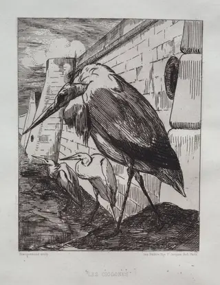 The Storks, by Félix Bracquemond, 1865