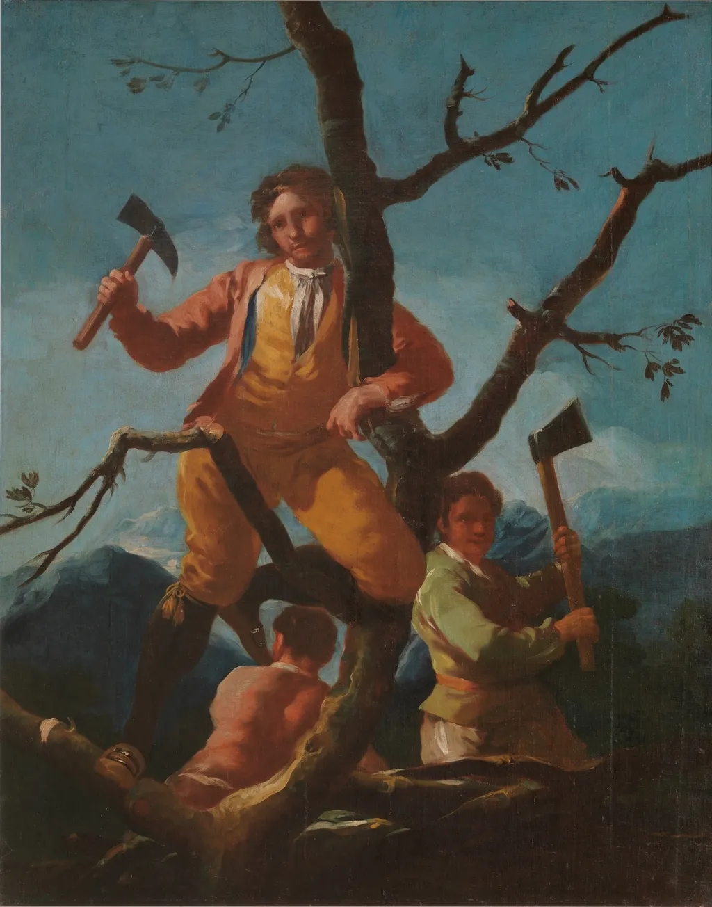 the lumberjacks, by Francisco Goya, oil, 1789