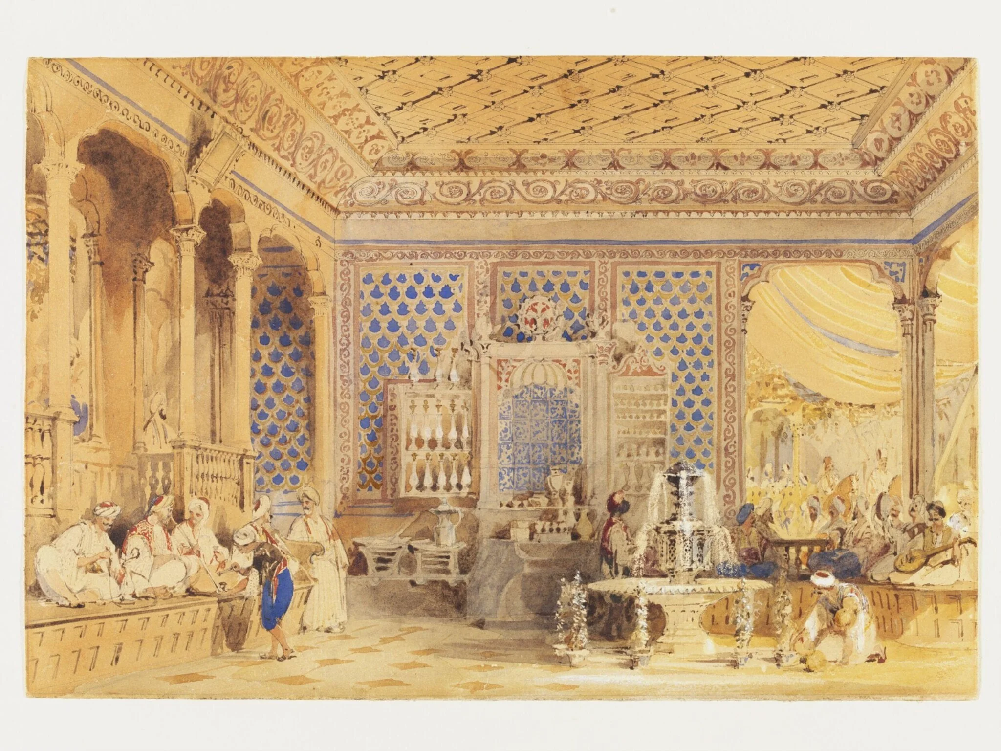 Interior of a Turkish Caffinet, Constantinople, detail