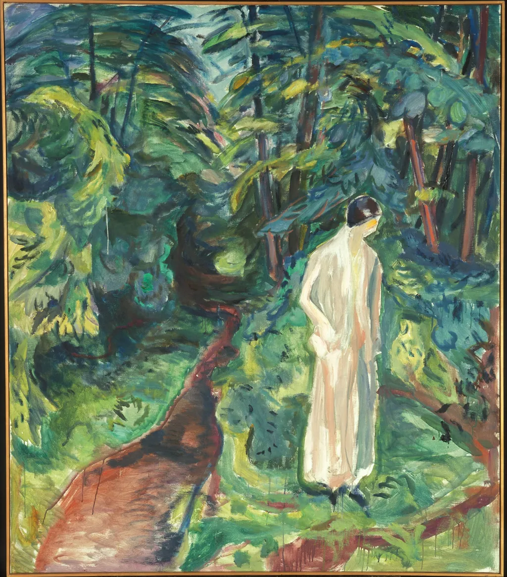 Woman in the Garden, by Edvard Munch, oil, 1920