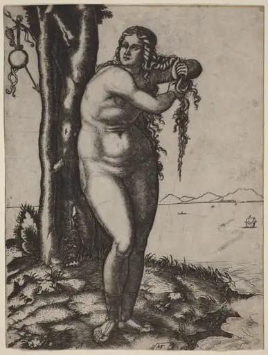 The Birth of Venus, by Marcantonio Raimondi, ink, 1506