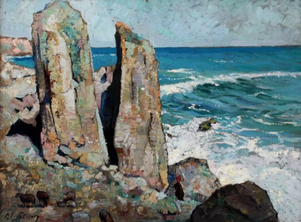 Stânci la mare, detail