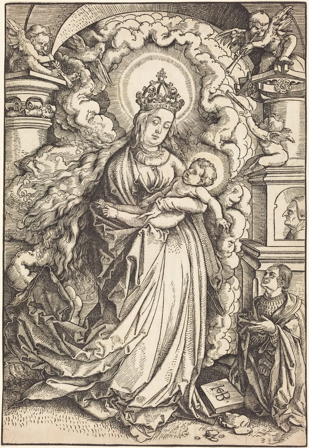 Madonna and Child, by Hans Baldung Grien, ink, 1516