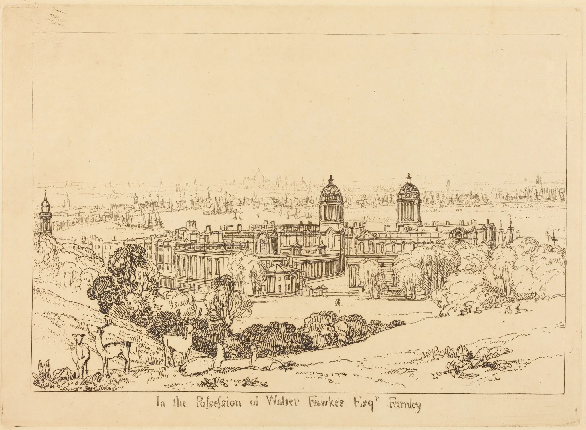 London from Greenwich, detail