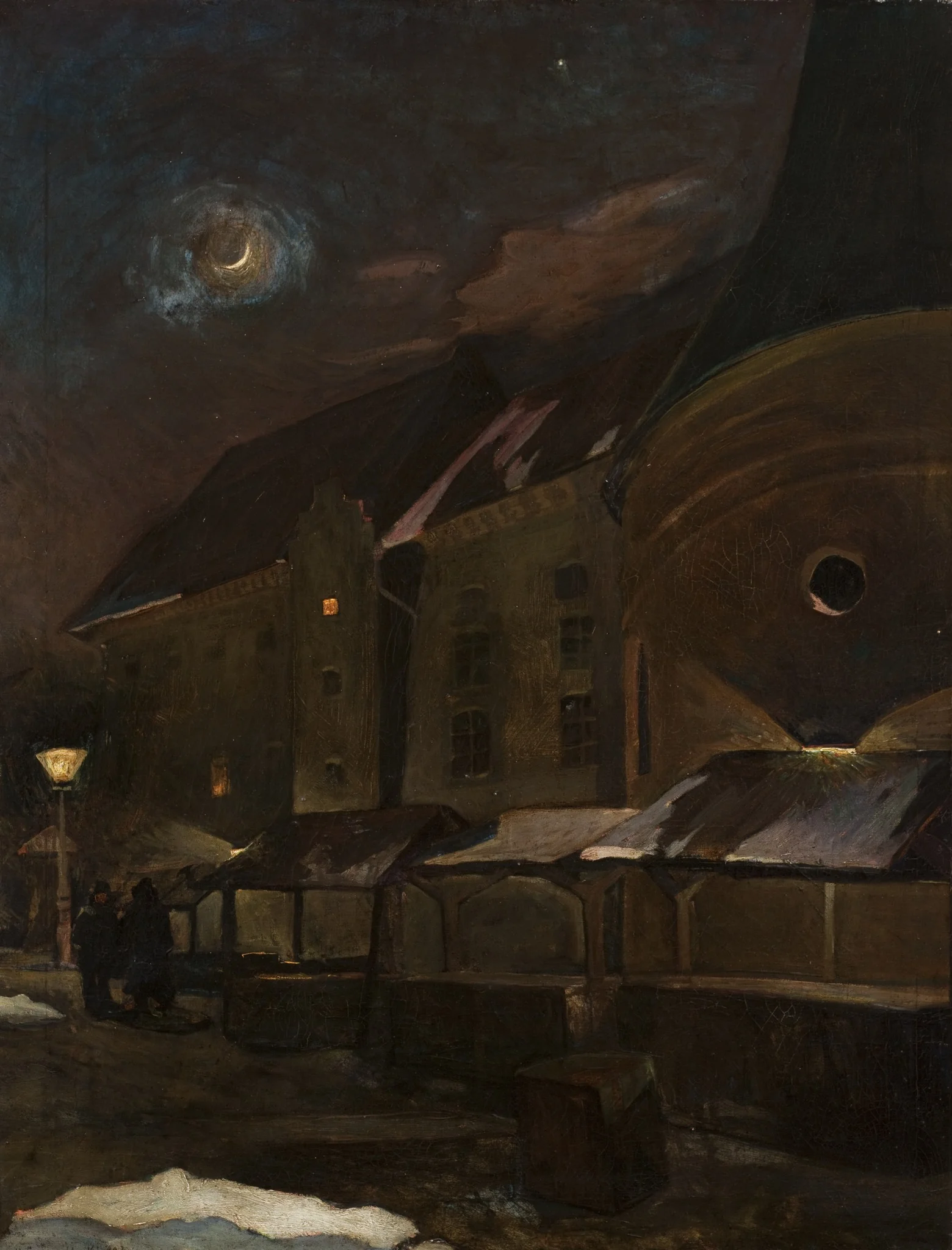 Small Market Square in Krakow at Night, detail