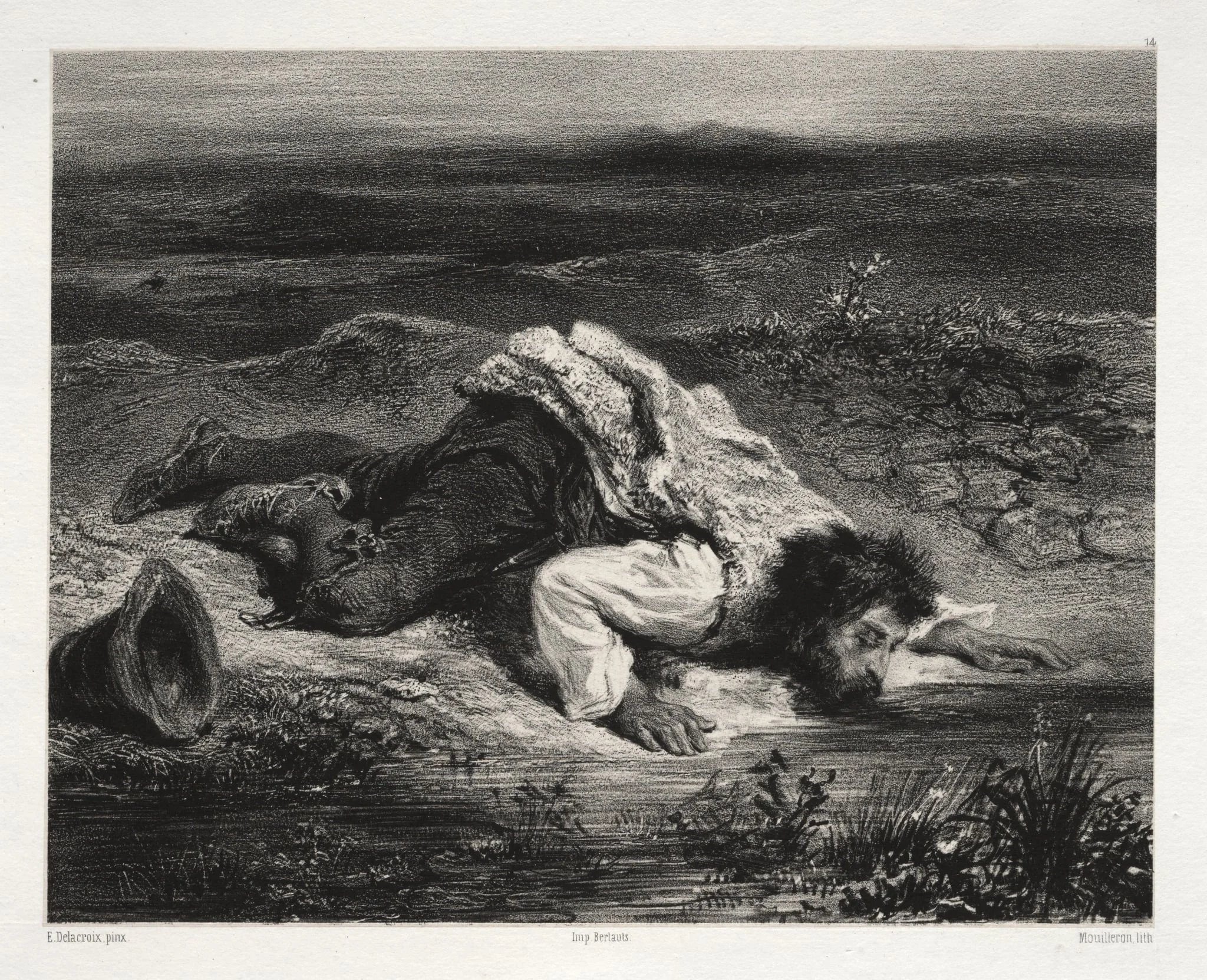 The Wounded Brigand, detail
