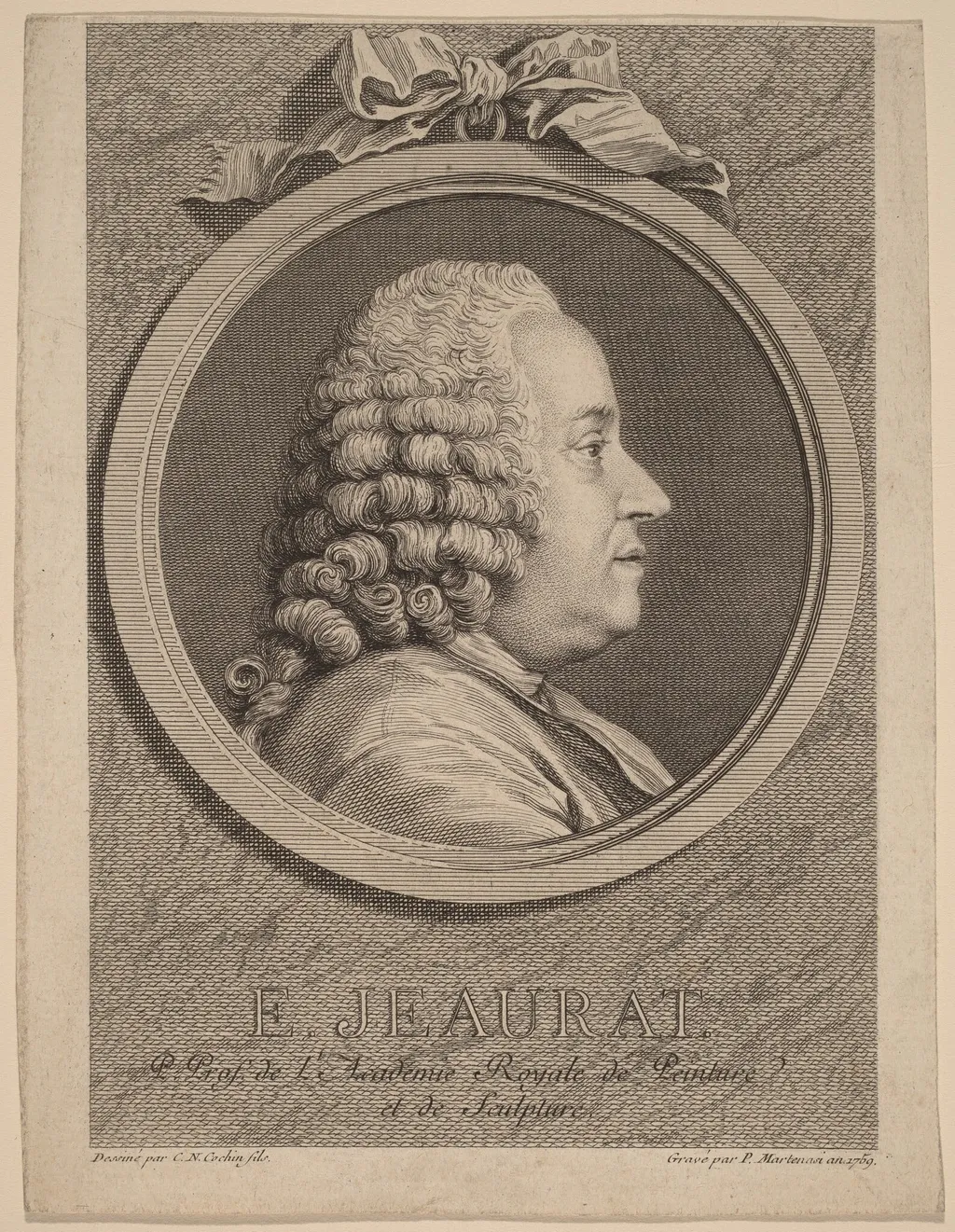 Edme-Sebastien Jeaurat, by Pierre Francois Martenasie, ink, 1759