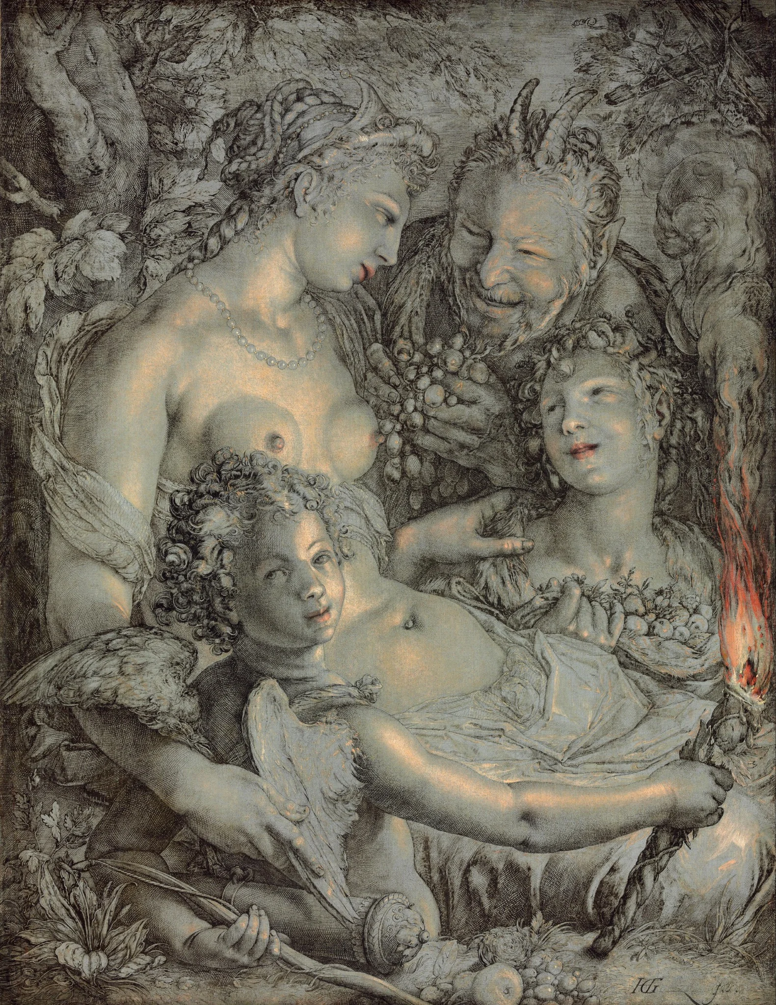 Sine Cerere et Libero friget Venus (Without Ceres and Bacchus, Venus Would Freeze), detail