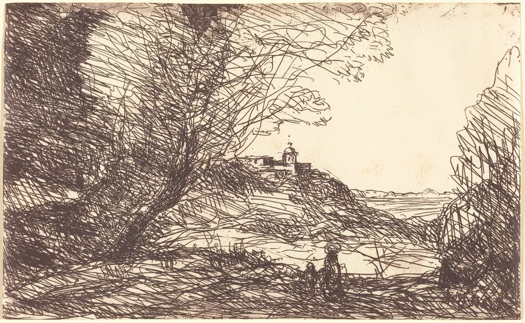 Souvenir of the Environs of Monaco (Souvenir des environs de Monaco), by Jean Baptiste Camille Corot, 1860