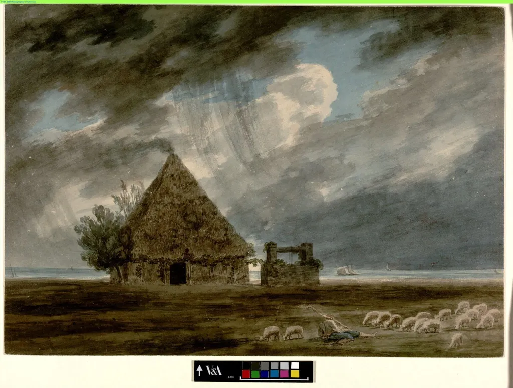 Shepherd's Hut between Naples and Portici, by Cozens, watercolor, 1778