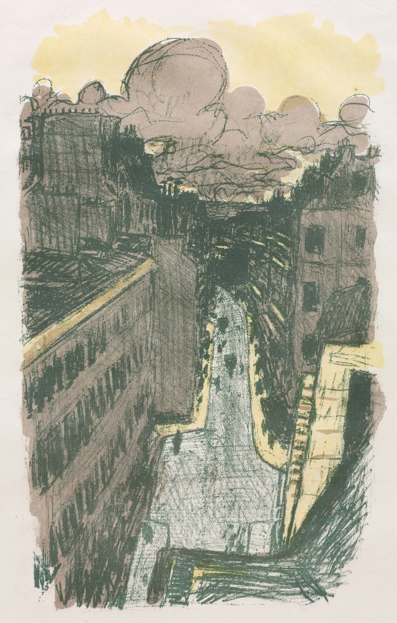 Street Scene from Above, detail