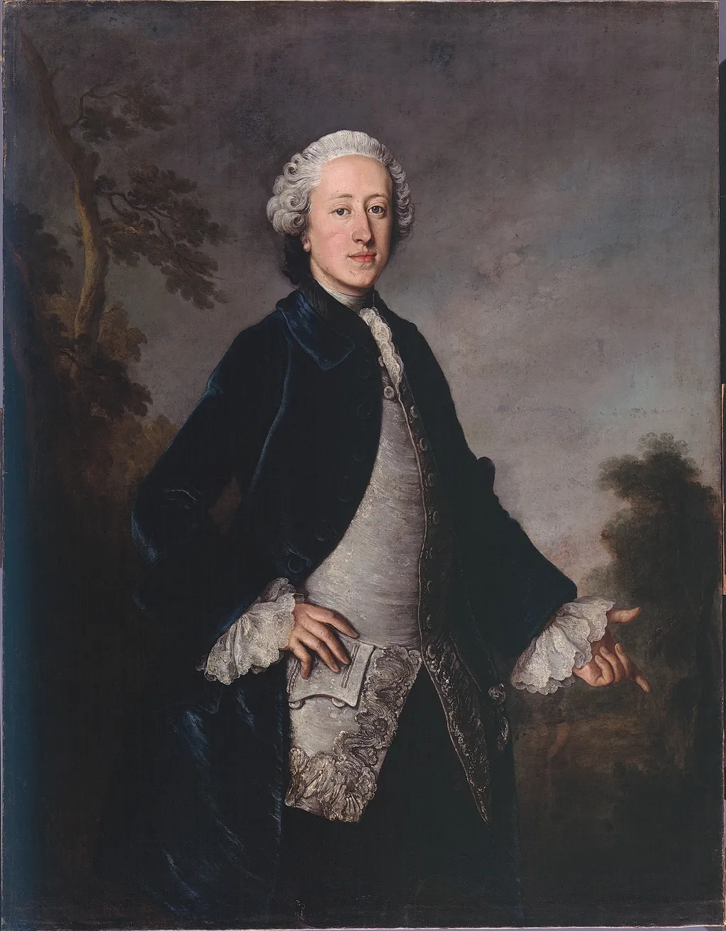 Portrait of a Gentleman, by Joachim Martin Falbe, oil, 1763