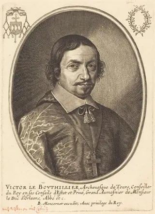 Victor Bouthillier, by Balthasar Moncornet, ink, 1634