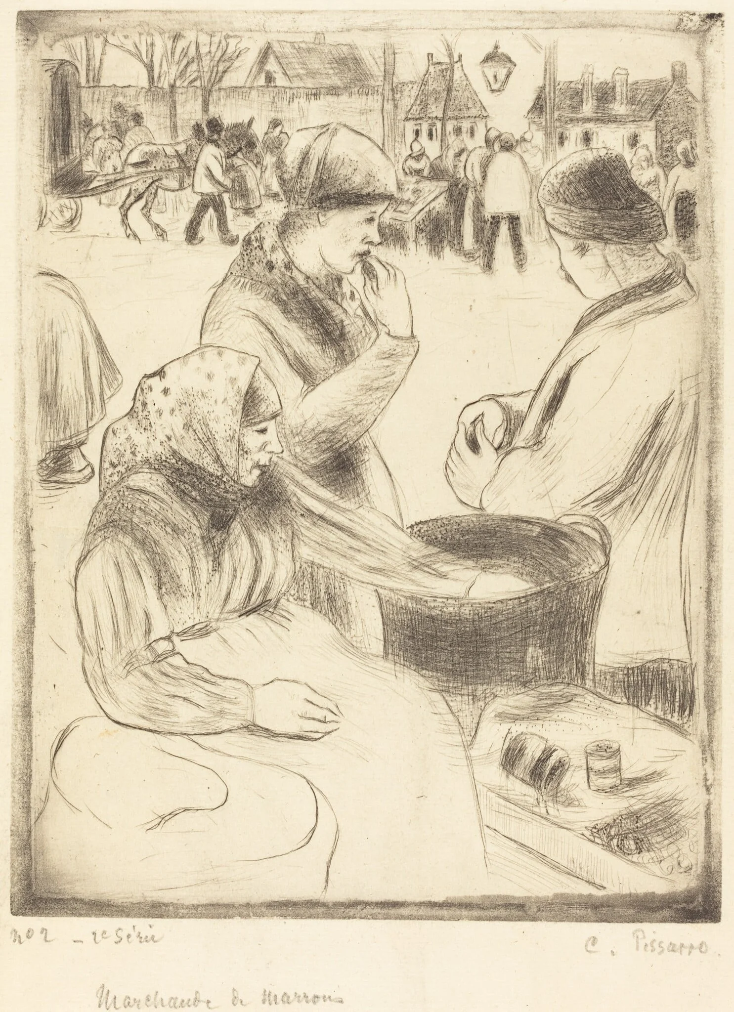Chestnut Vendors (Marchands de marrons), detail