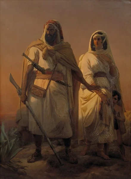 An Arab Family in the Desert, detail
