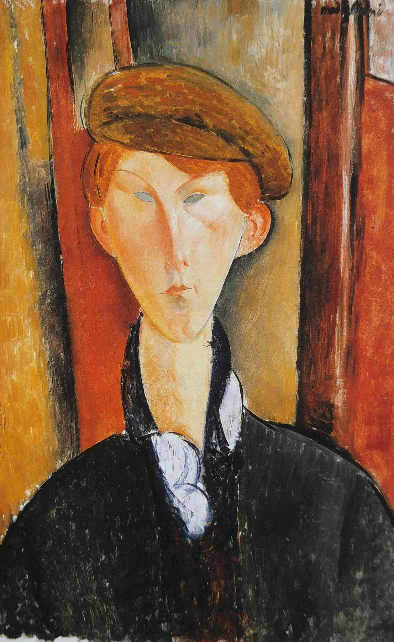 Young Man with a Cap, detail