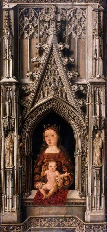 The Virgin and Child in a Gothic Architectural Setting, detail