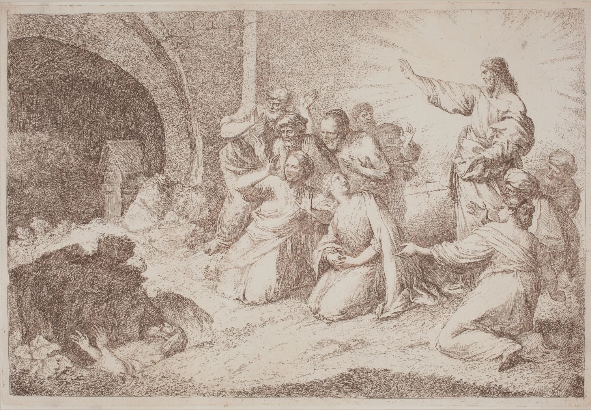 The Raising of Lazarus, detail