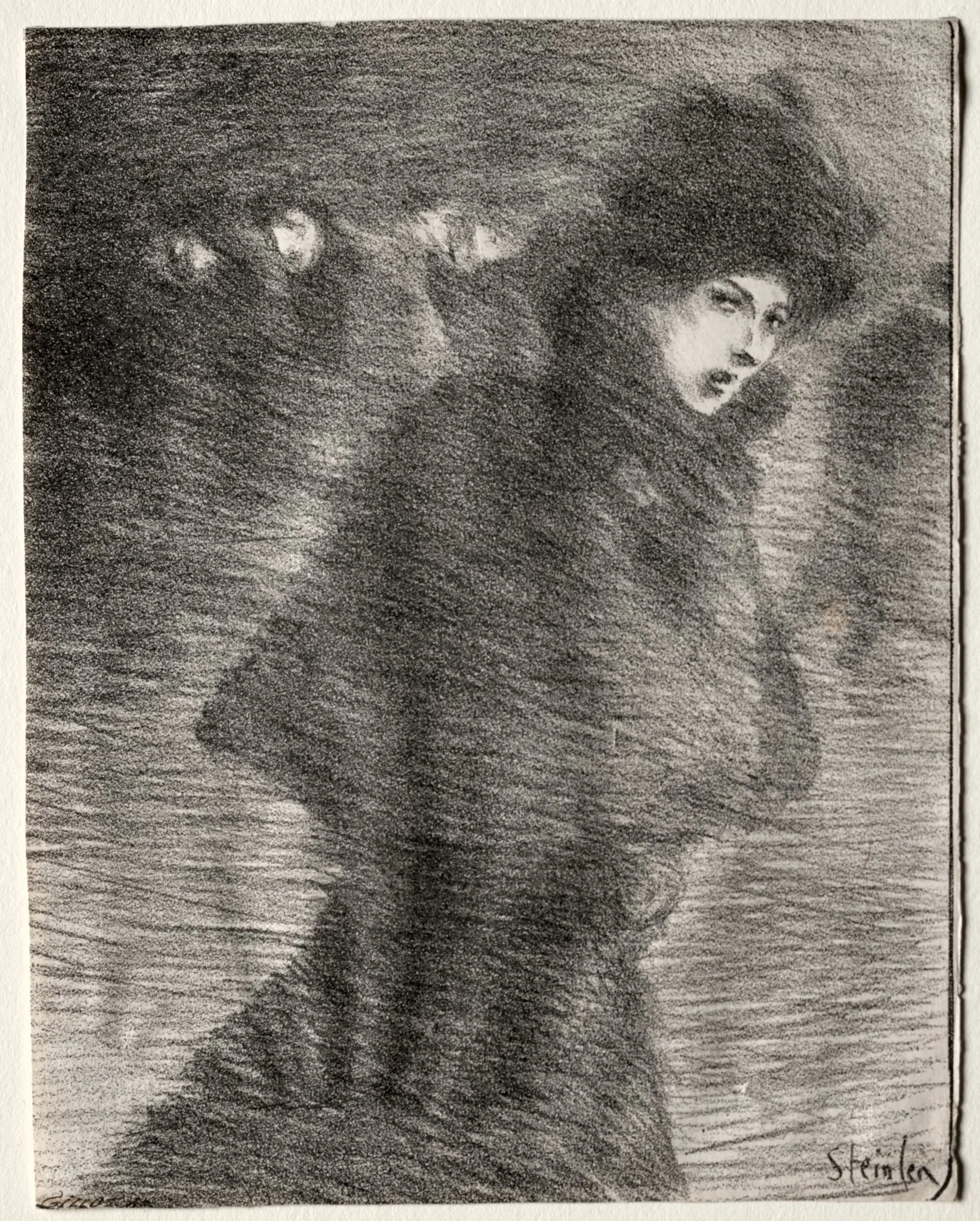 A Woman Passing By, detail