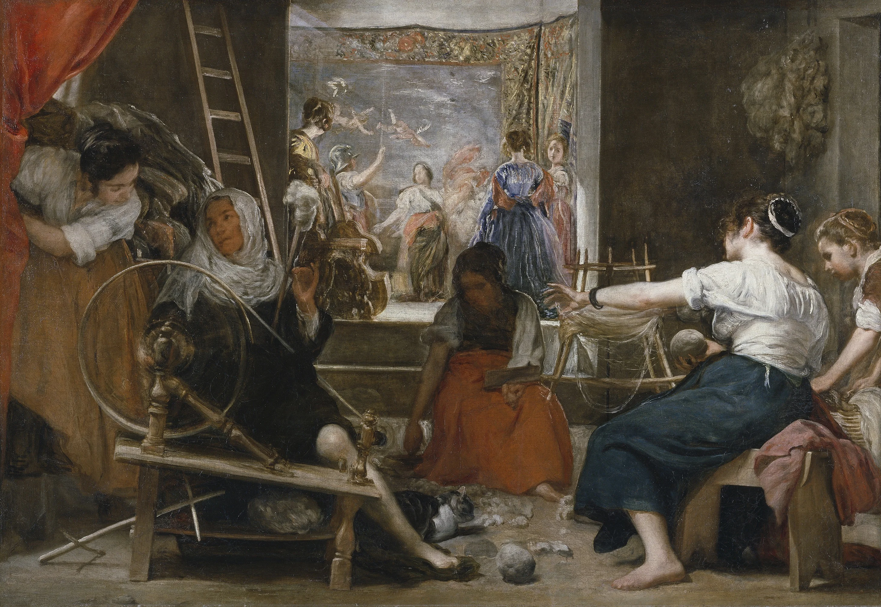 Las Hilanderas, detail