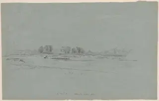 Paddington Fields, London, by John Linnell, chalk, 1811