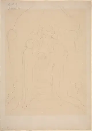 Enoch before the Great Glory, by William Blake, graphite, 1826