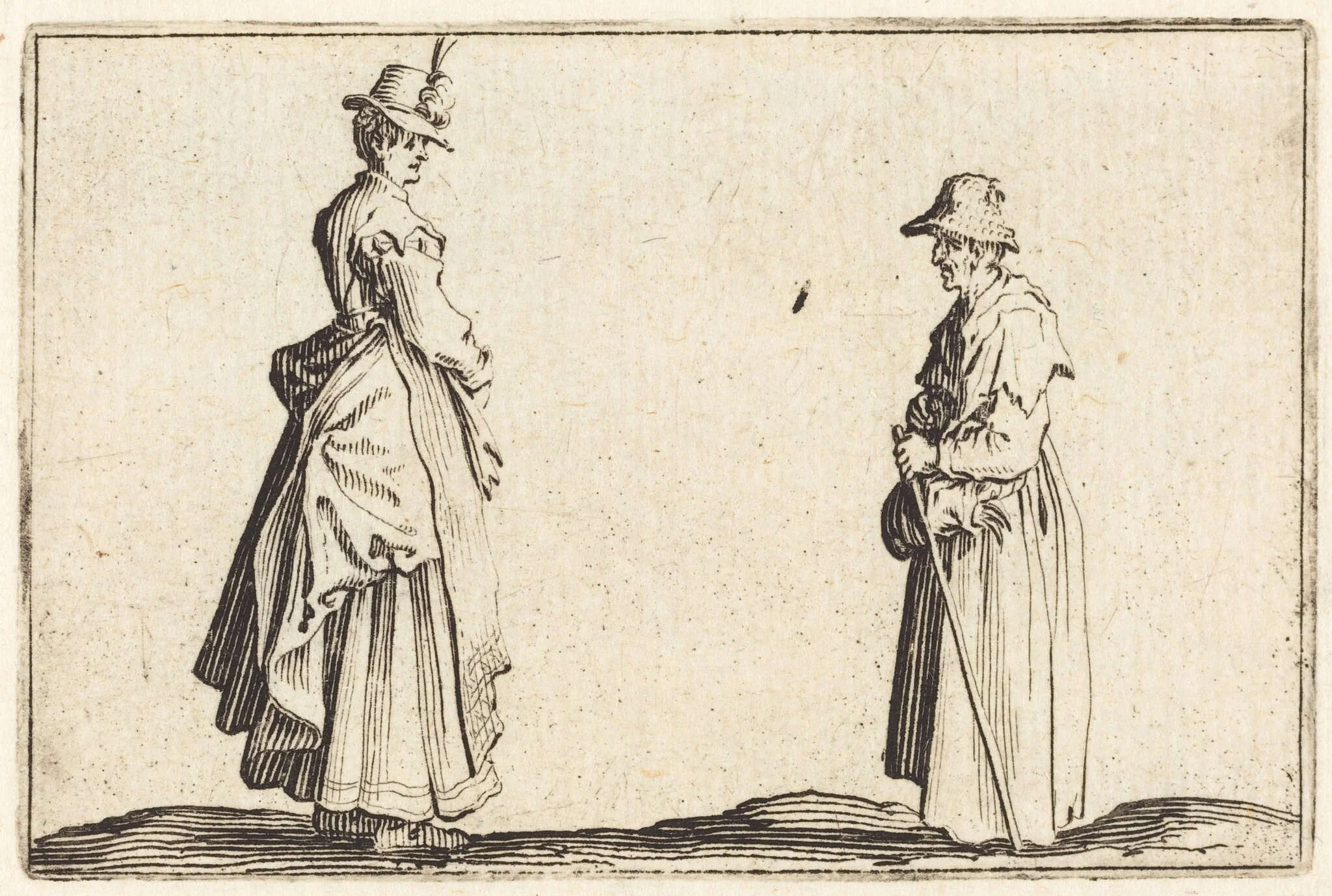 Two Women in Profile, detail