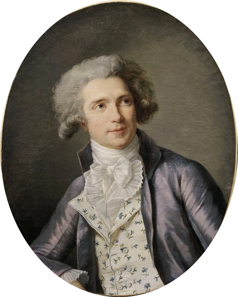 Portrait of François-Guillaume Ménageot, detail