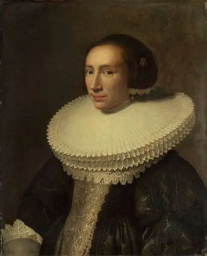 Portrait of a Lady with a Ruff, by Michiel van Miereveld, oil, 1638