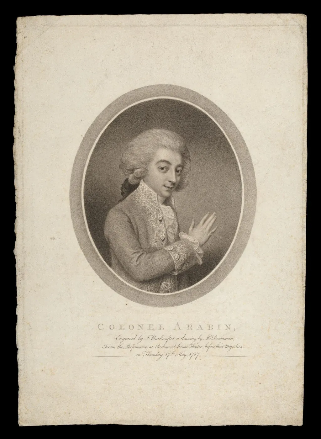 H Beard Print Collection, by John Downman, 1787