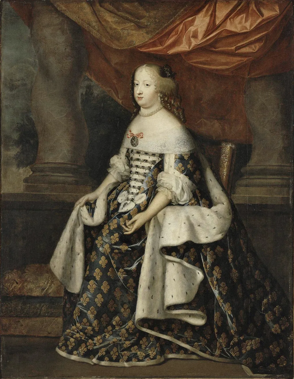 Marie Thérèse of Austria in Royal Costume, by Henri and Charles Beaubrun, oil, 1660