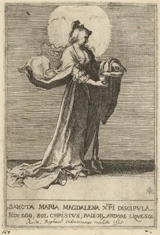 Saint Mary Magdalene, by Raffaello Schiaminossi, ink, 1605