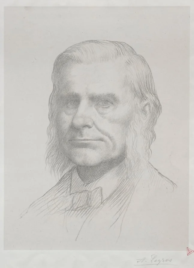 Portrait of Thomas Huxley (2nd Plate), detail
