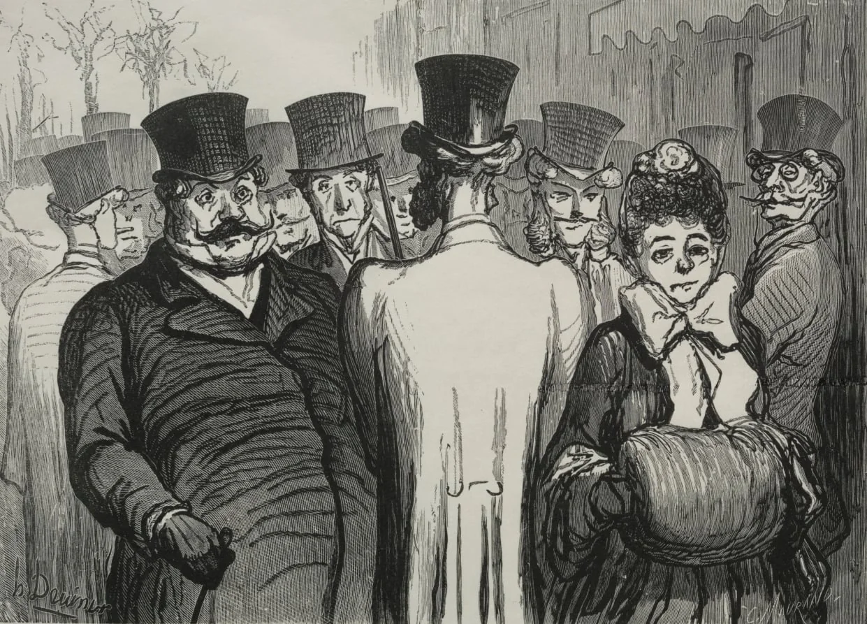 The Boulevard des Italiens, detail