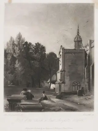 Porch of the Church at East Bergholt, Suffolk, by John Constable