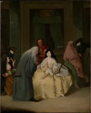 The Meeting, by Pietro Longhi, oil, 1746