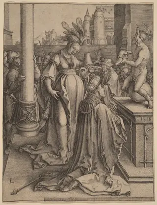 Solomon's Idolatry, by Lucas van Leyden, ink, 1514