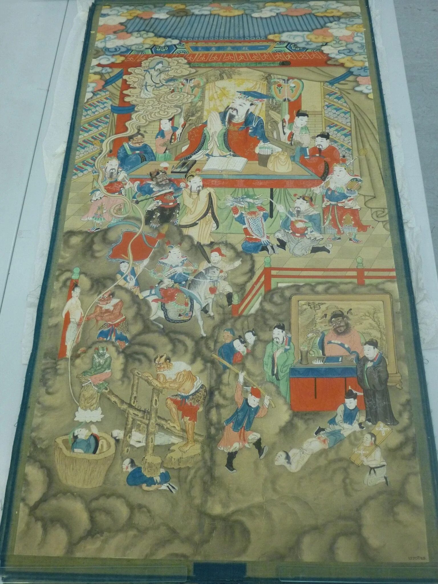 The Ten Kings of Purgatory: King Qinguang of the First Court, detail